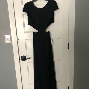 Lulu’s Black Formal Dress with cut-outs